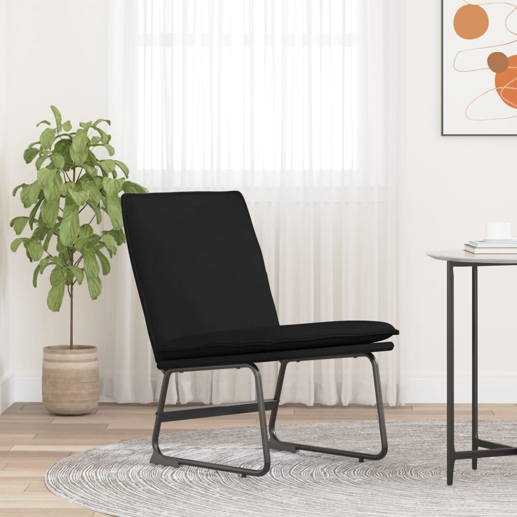 vidaXL Lounge Chair Black 52x75x76 cm Fabric