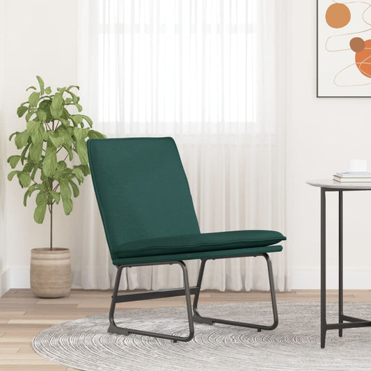 vidaXL Lounge Chair Dark Green 52x75x76 cm Fabric