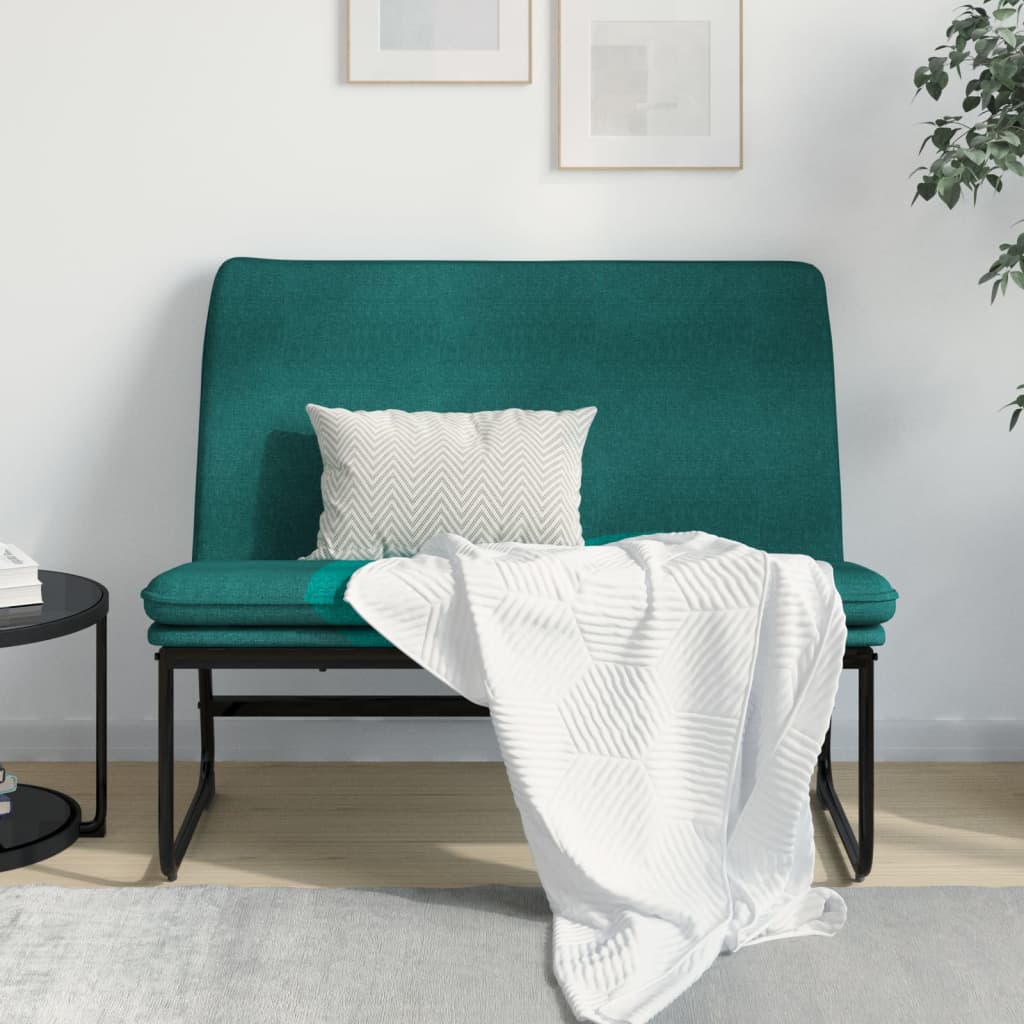 vidaXL Bench Dark Green 100x75x76 cm Fabric