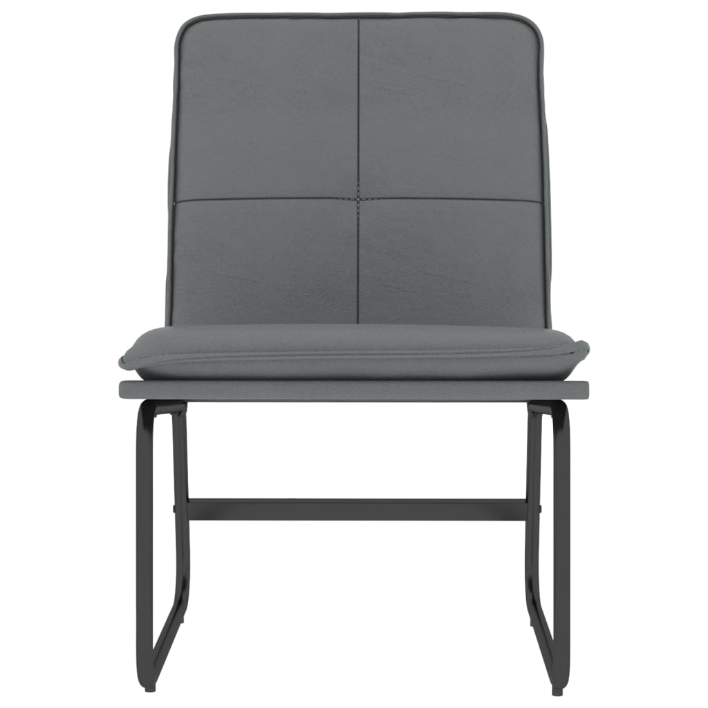 vidaXL Lounge Chair Grey 54x75x76 cm Faux Leather