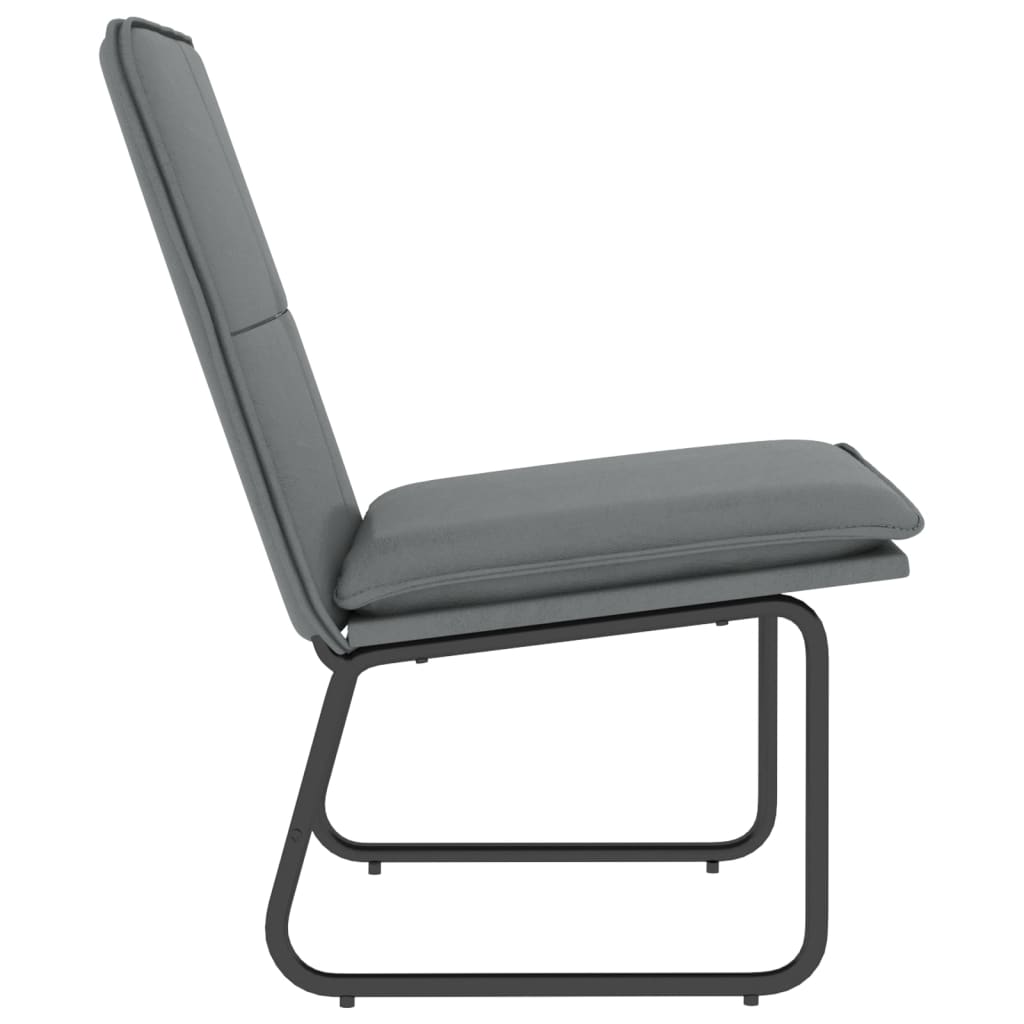 vidaXL Lounge Chair Grey 54x75x76 cm Faux Leather