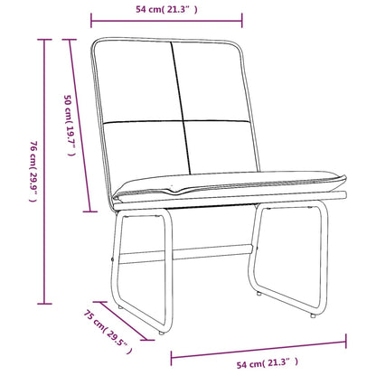 vidaXL Lounge Chair Grey 54x75x76 cm Faux Leather