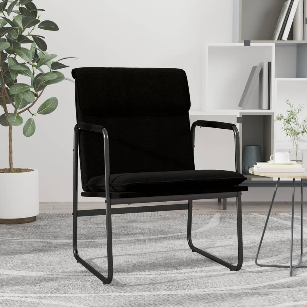 vidaXL Lounge Chair Black 55x64x80 cm Fabric