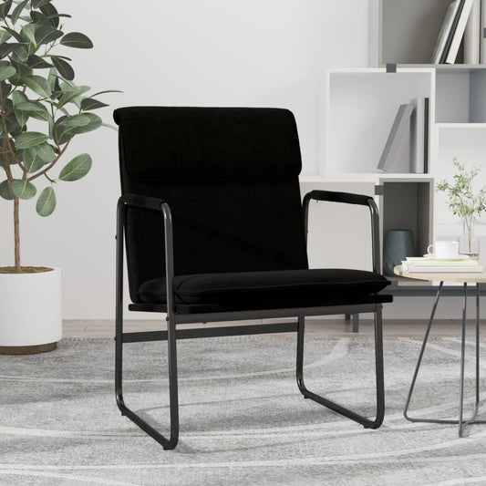 vidaXL Lounge Chair Black 55x64x80 cm Fabric