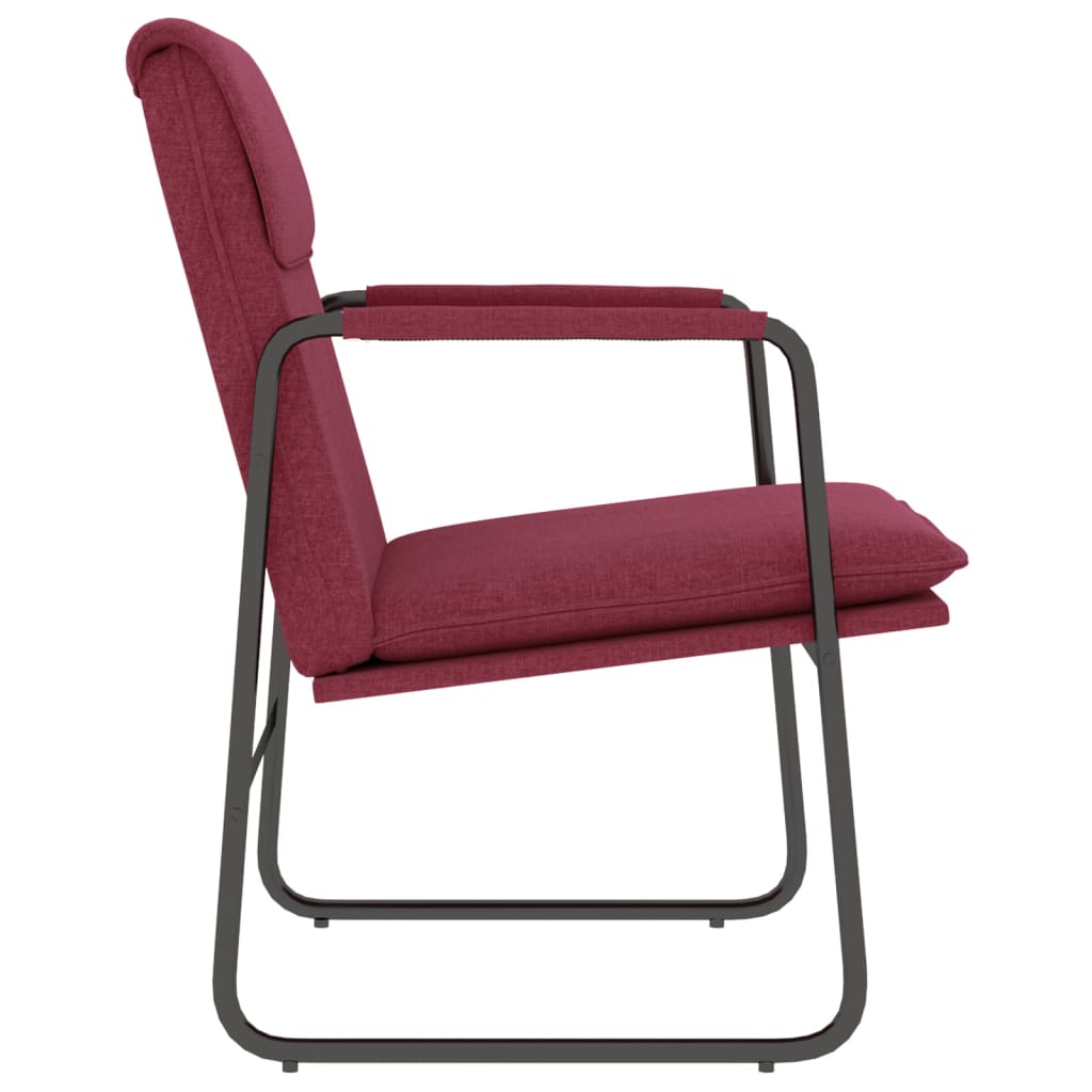 vidaXL Lounge Chair Wine Red 55x64x80 cm Fabric