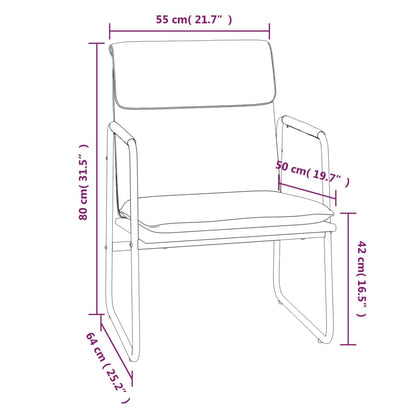 vidaXL Lounge Chair Wine Red 55x64x80 cm Fabric