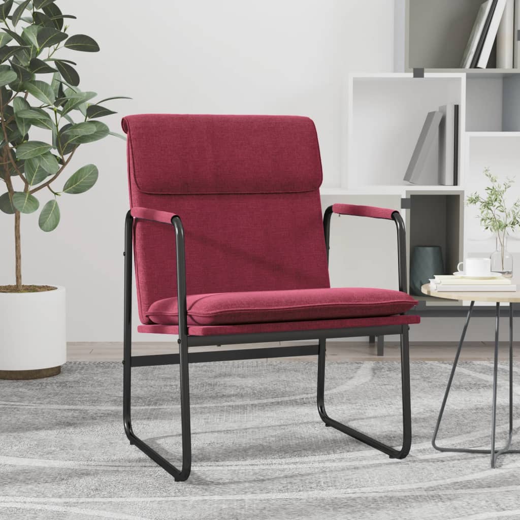 vidaXL Lounge Chair Wine Red 55x64x80 cm Fabric