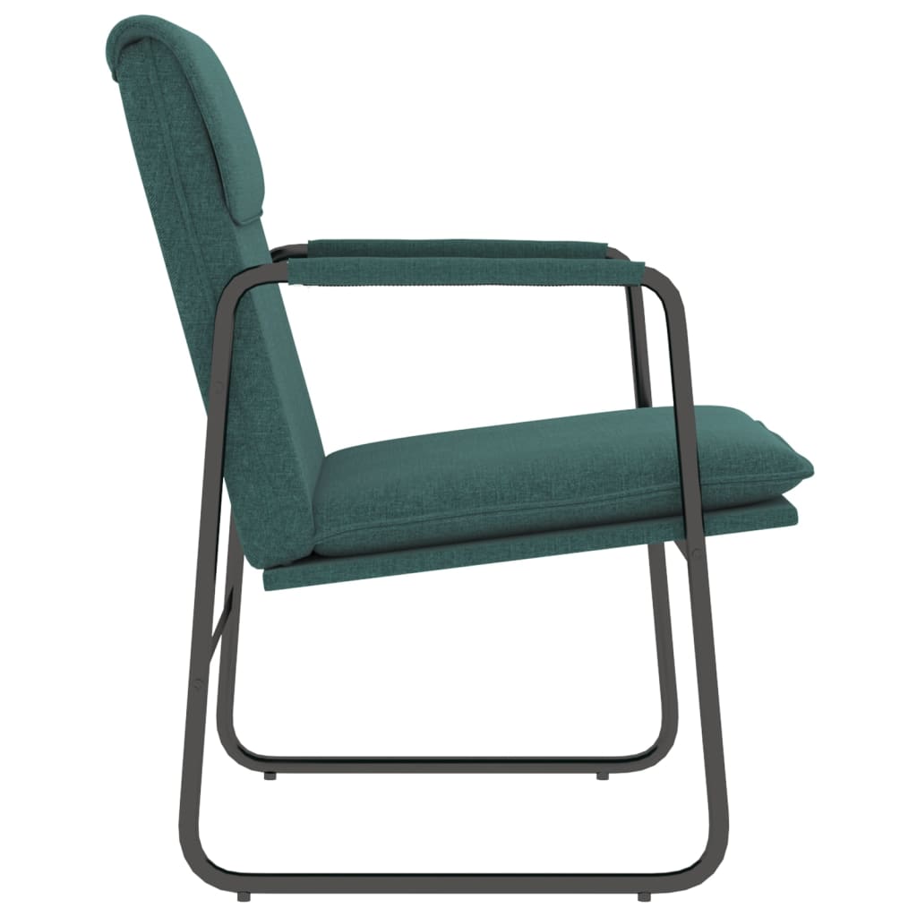vidaXL Lounge Chair Dark Green 55x64x80 cm Fabric