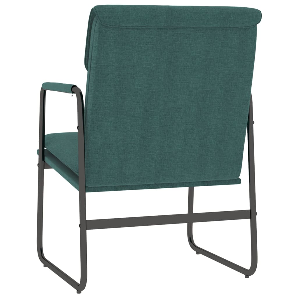 vidaXL Lounge Chair Dark Green 55x64x80 cm Fabric