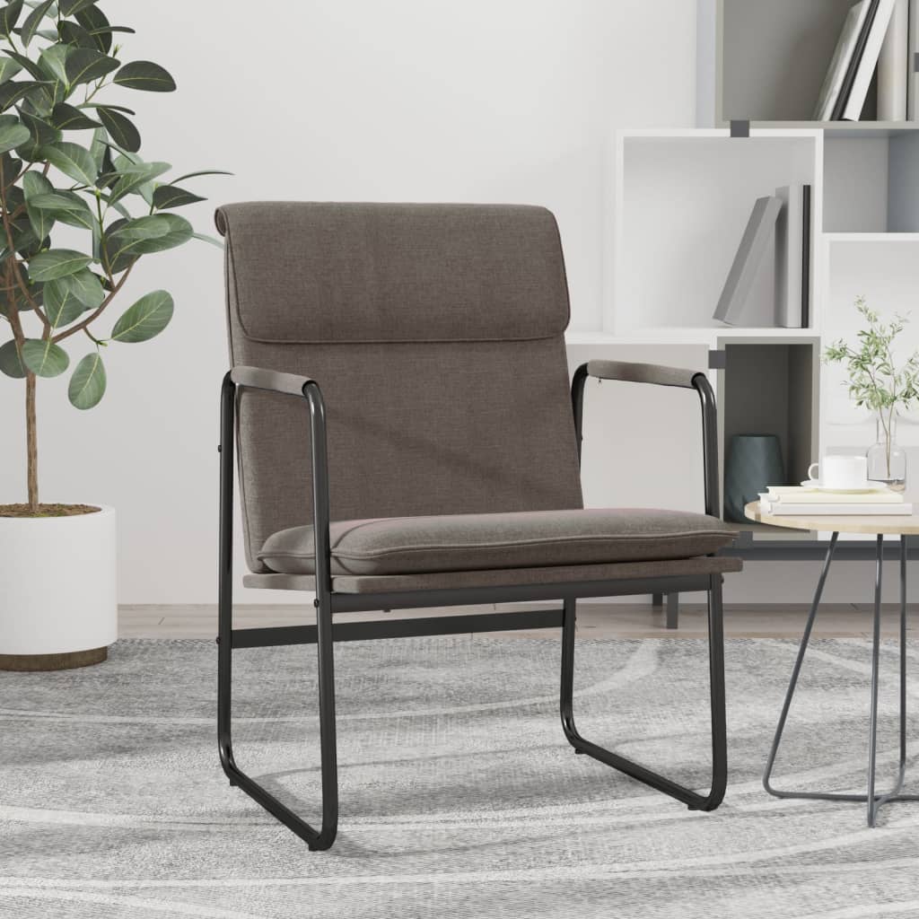 vidaXL Lounge Chair Taupe 55x64x80 cm Fabric