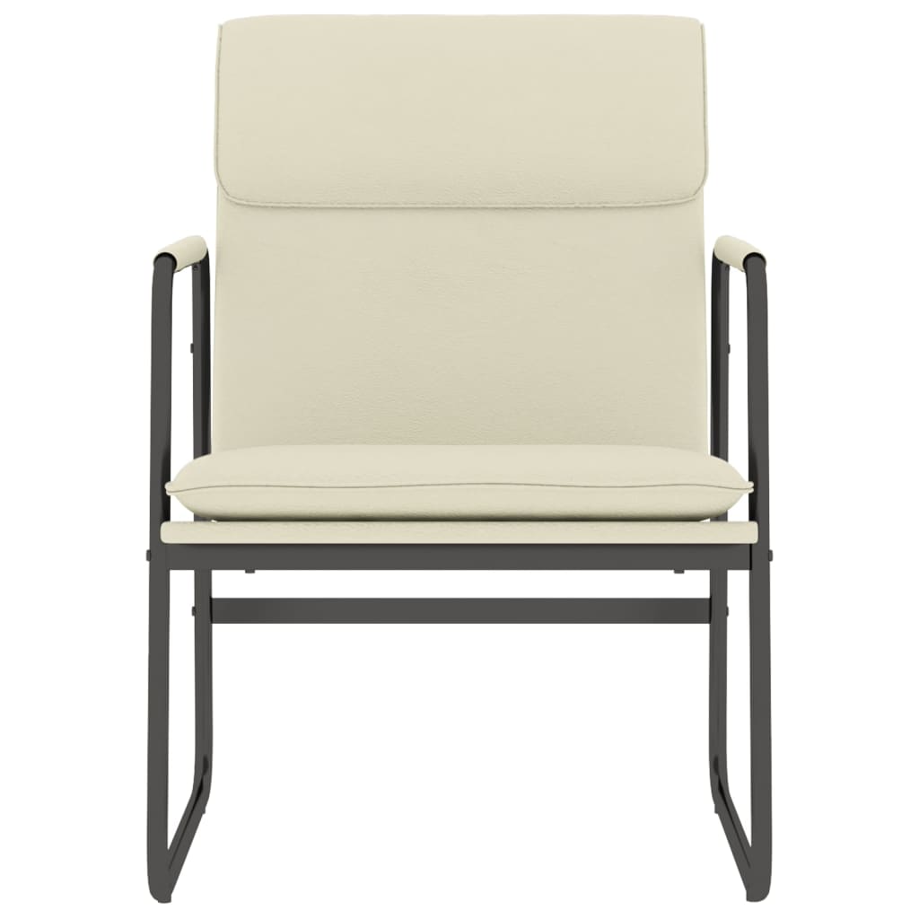 vidaXL Lounge Chair Cream 55x64x80 cm Faux Leather