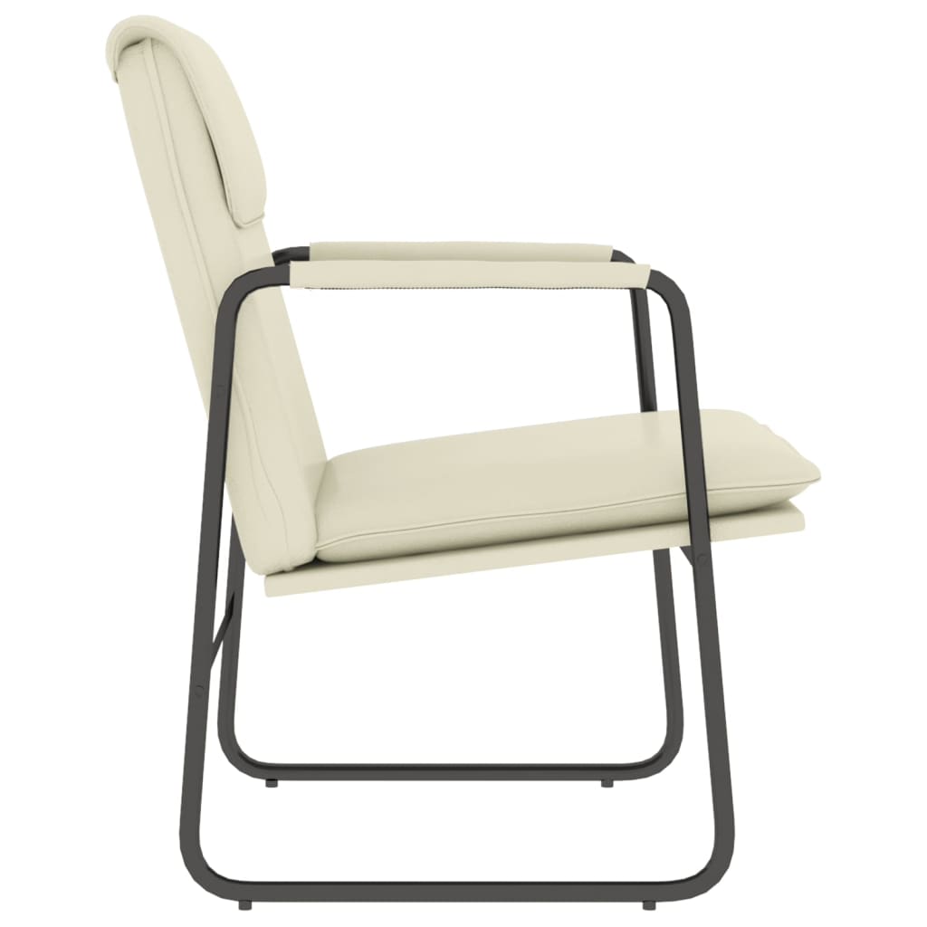 vidaXL Lounge Chair Cream 55x64x80 cm Faux Leather