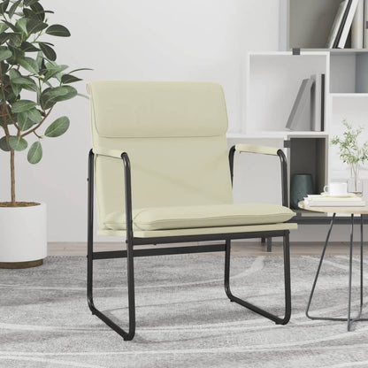 vidaXL Lounge Chair Cream 55x64x80 cm Faux Leather
