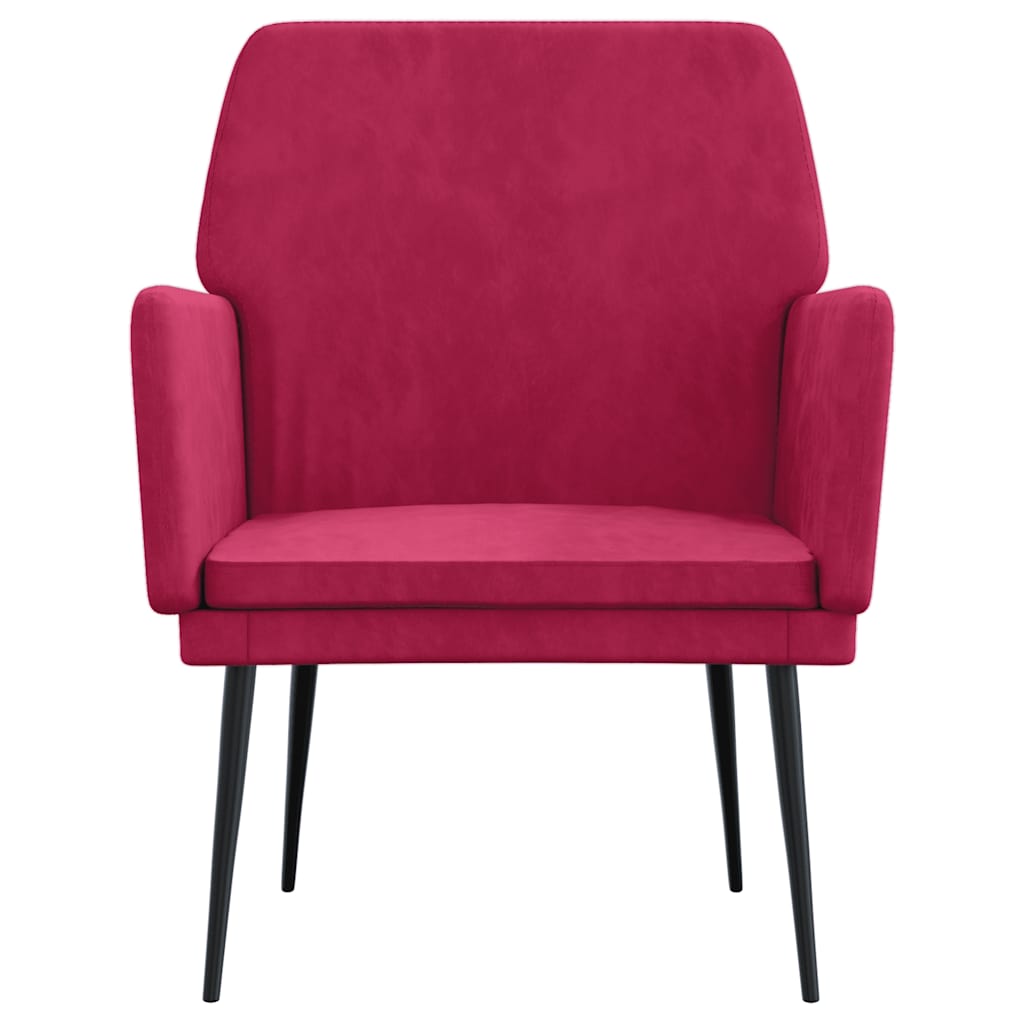 vidaXL Armchair Wine Red 62x79x79 cm Velvet