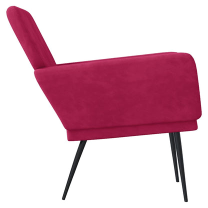 vidaXL Armchair Wine Red 62x79x79 cm Velvet