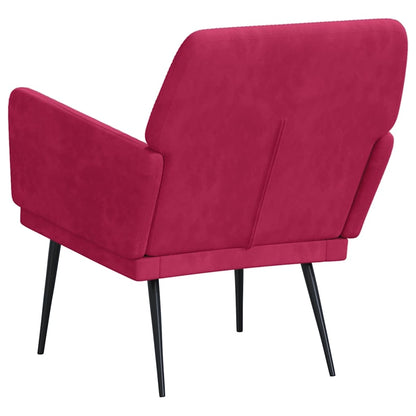 vidaXL Armchair Wine Red 62x79x79 cm Velvet