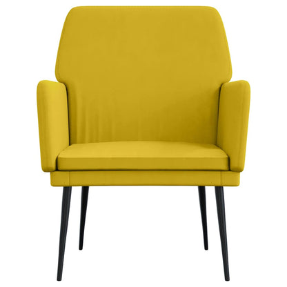 vidaXL Armchair Yellow 62x79x79 cm Velvet
