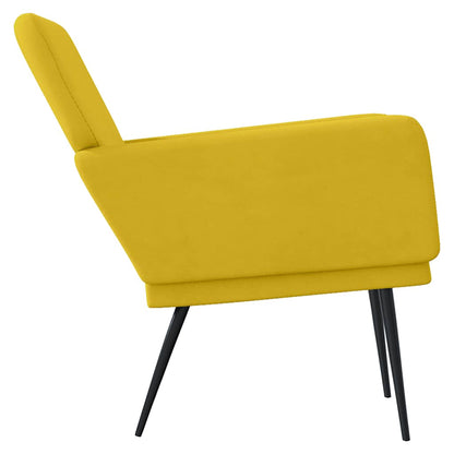 vidaXL Armchair Yellow 62x79x79 cm Velvet