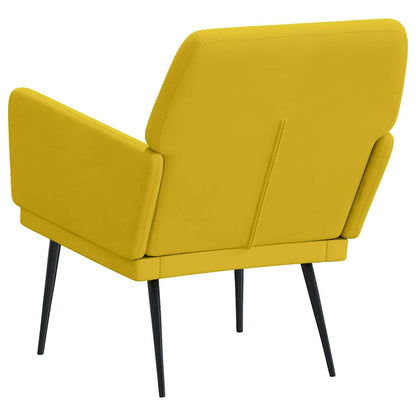 vidaXL Armchair Yellow 62x79x79 cm Velvet