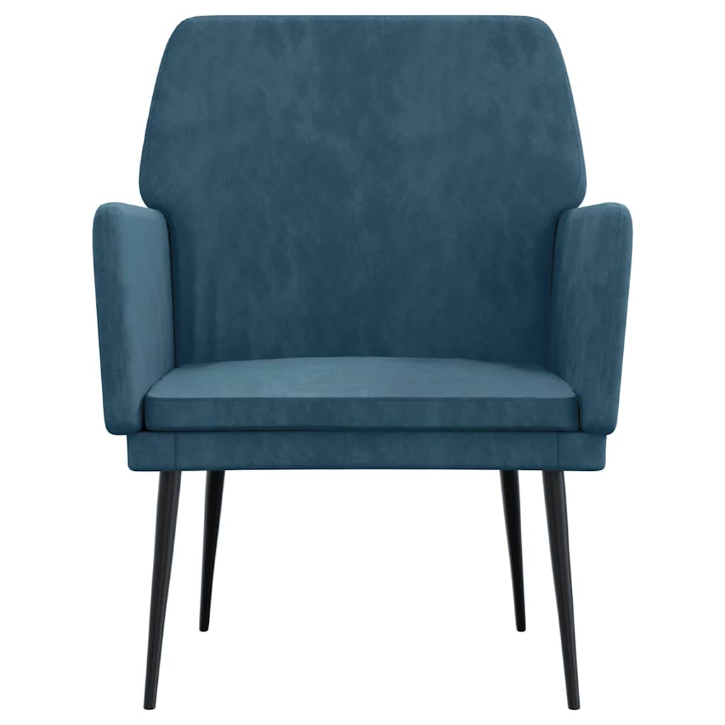 vidaXL Armchair Blue 62x79x79 cm Velvet