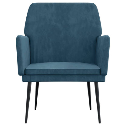 vidaXL Armchair Blue 62x79x79 cm Velvet