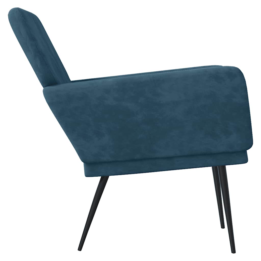 vidaXL Armchair Blue 62x79x79 cm Velvet