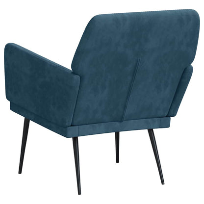 vidaXL Armchair Blue 62x79x79 cm Velvet