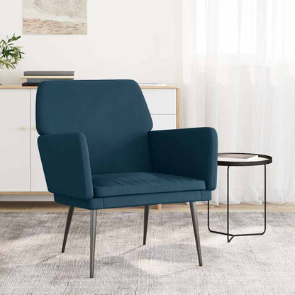 vidaXL Armchair Blue 62x79x79 cm Velvet