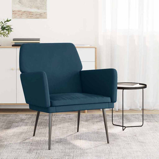 vidaXL Armchair Blue 62x79x79 cm Velvet
