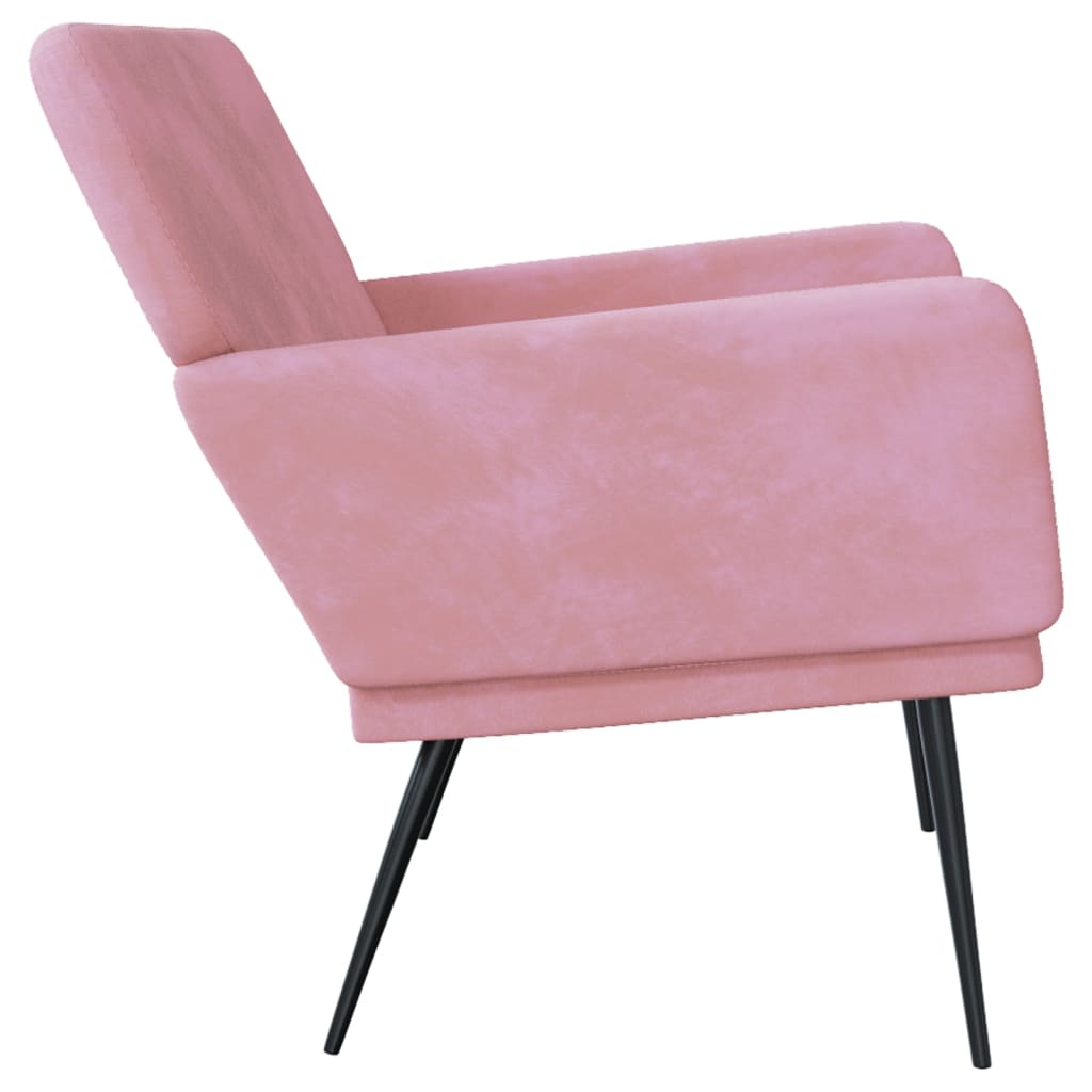 vidaXL Bench Pink 108x79x79 cm Velvet