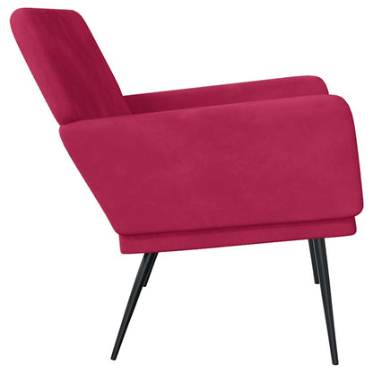 vidaXL Bench Wine Red 108x79x79 cm Velvet