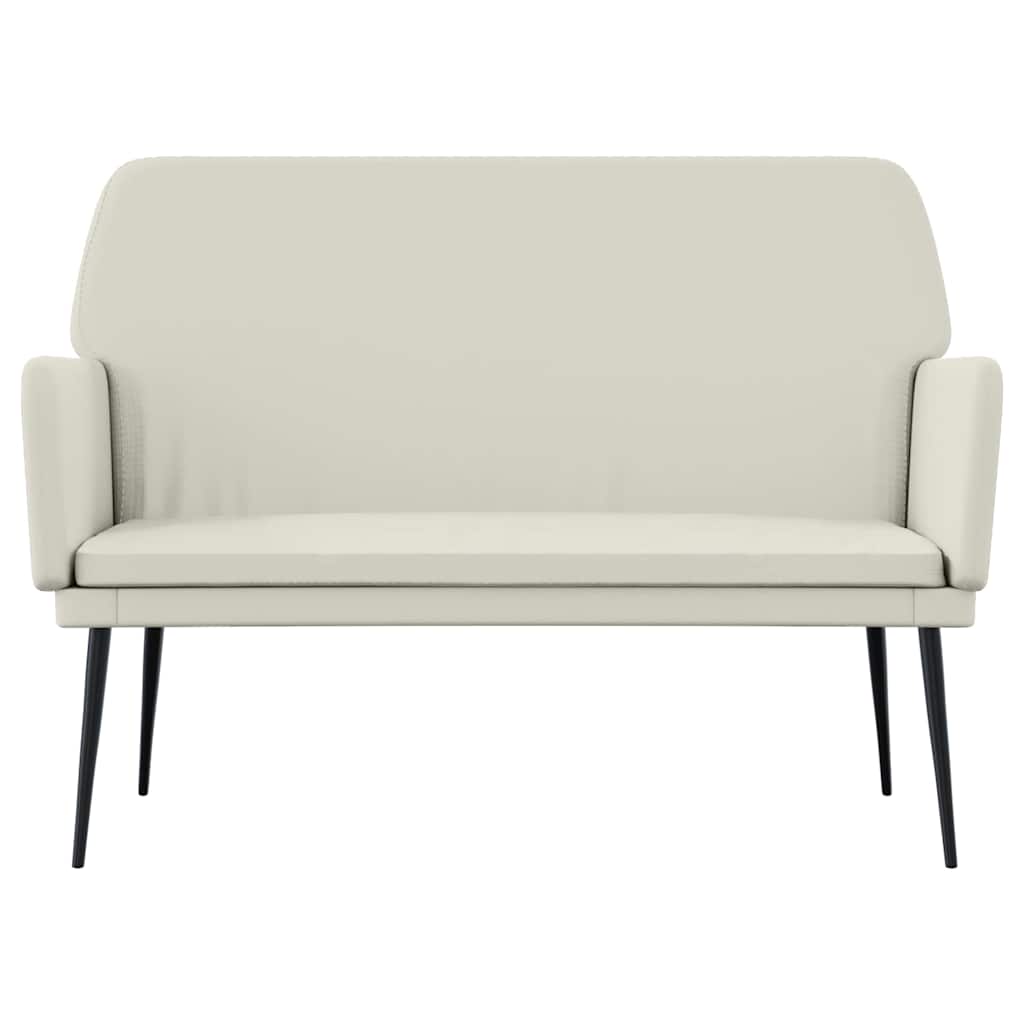 vidaXL Bench Cream 108x79x79 cm Velvet