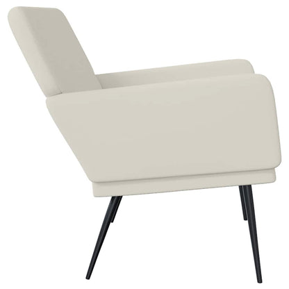 vidaXL Bench Cream 108x79x79 cm Velvet