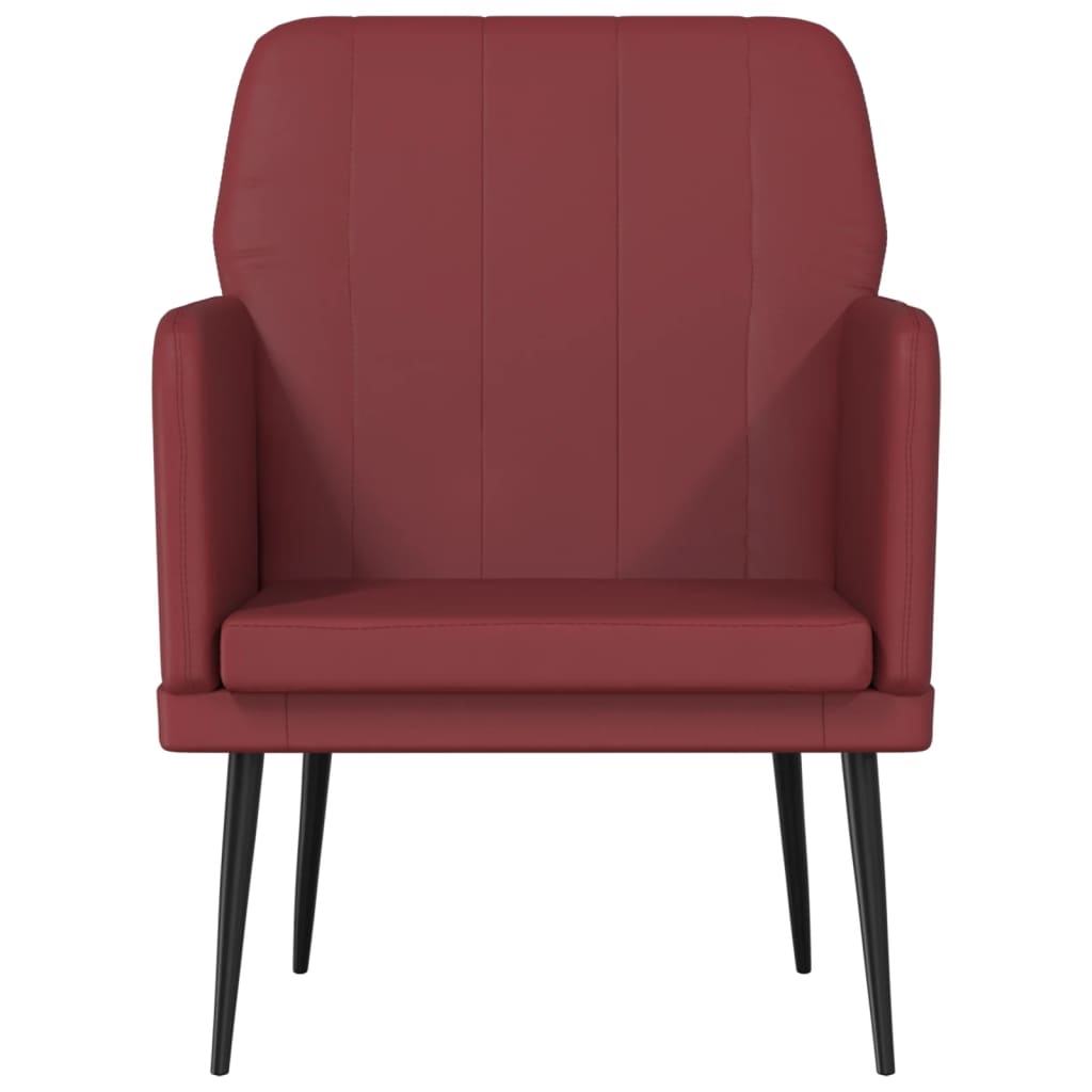 vidaXL Armchair Wine Red 61x78x80 cm Faux Leather