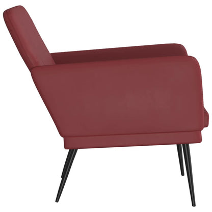 vidaXL Armchair Wine Red 61x78x80 cm Faux Leather