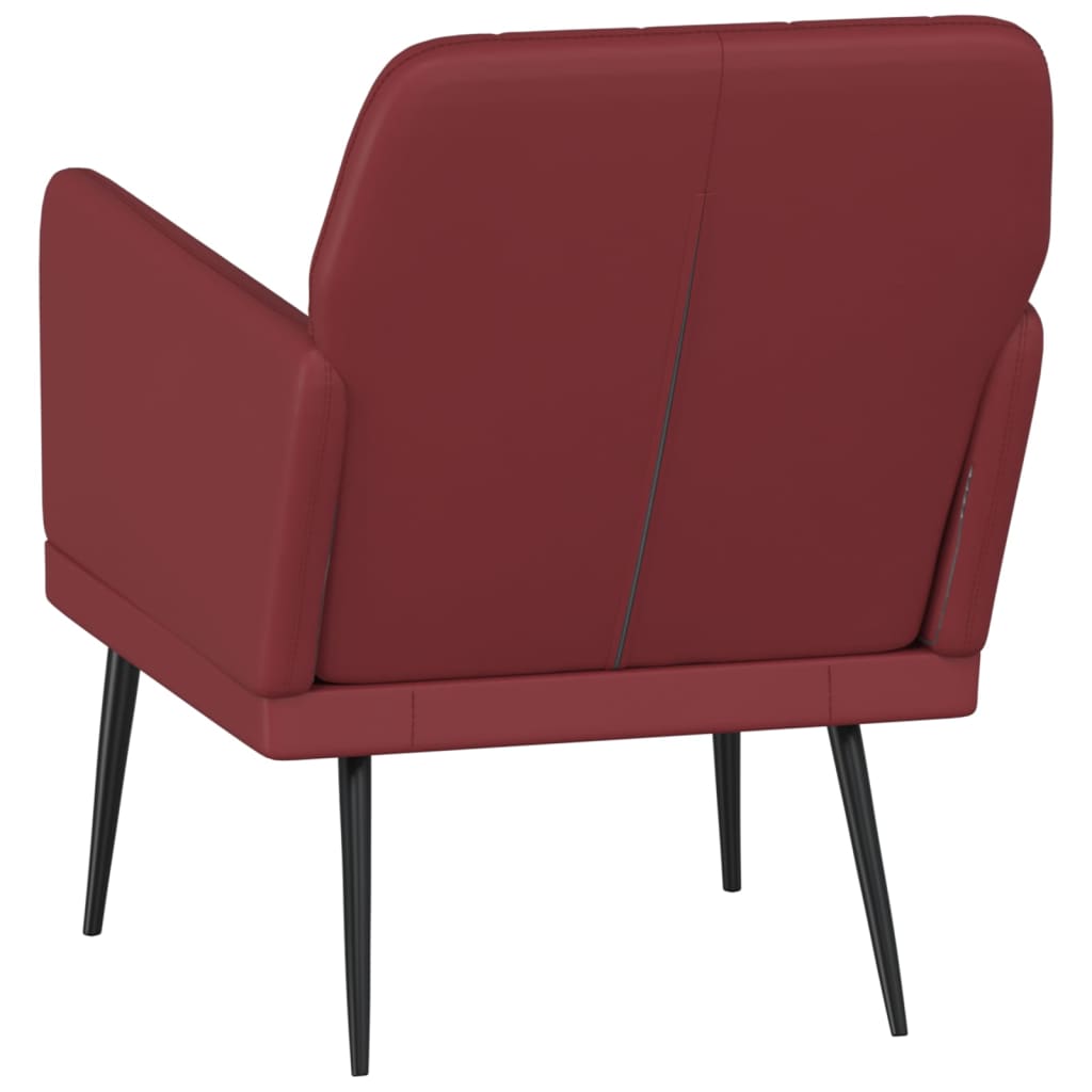 vidaXL Armchair Wine Red 61x78x80 cm Faux Leather