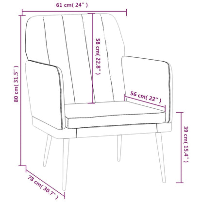 vidaXL Armchair Cappuccino 61x78x80 cm Faux Leather