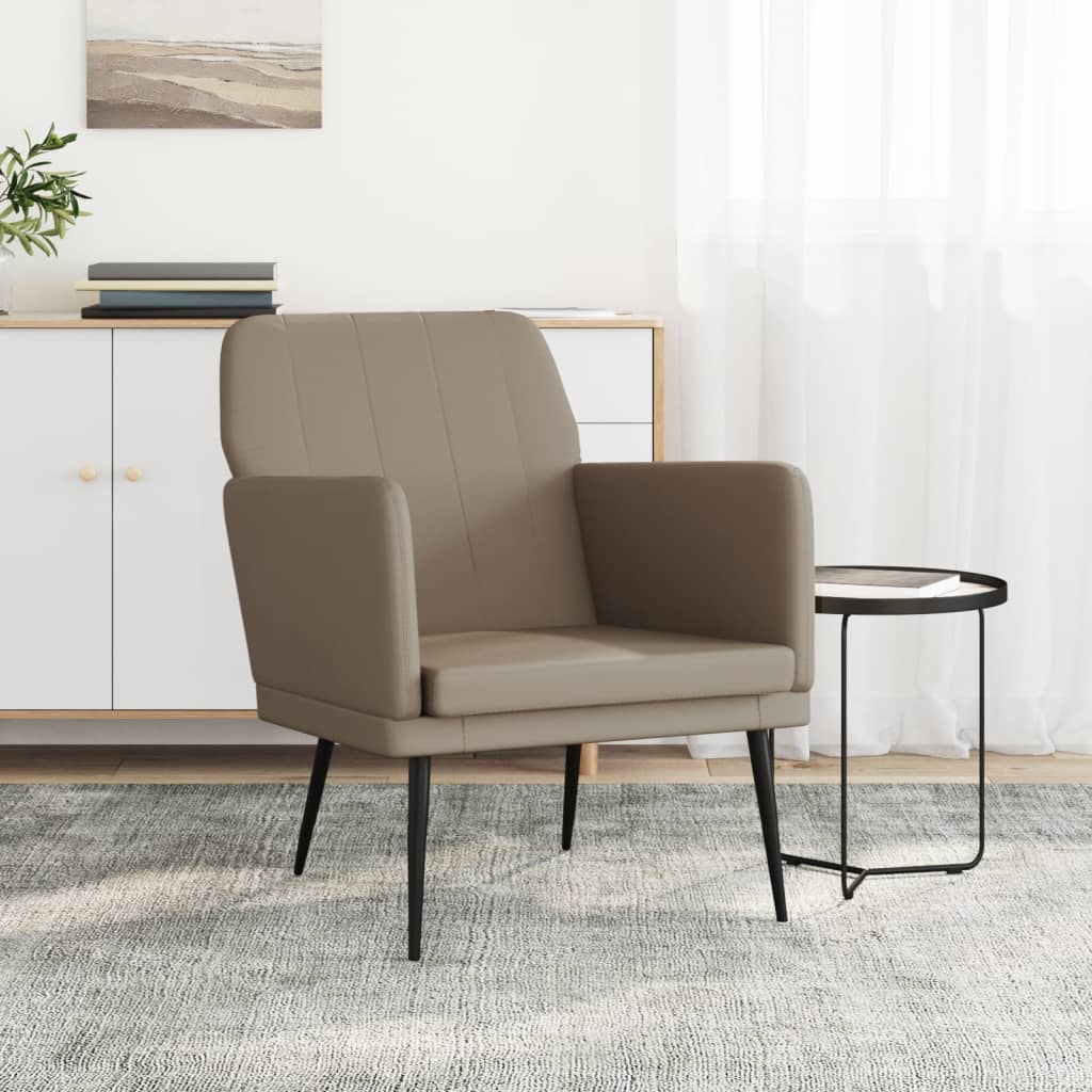 vidaXL Armchair Cappuccino 61x78x80 cm Faux Leather