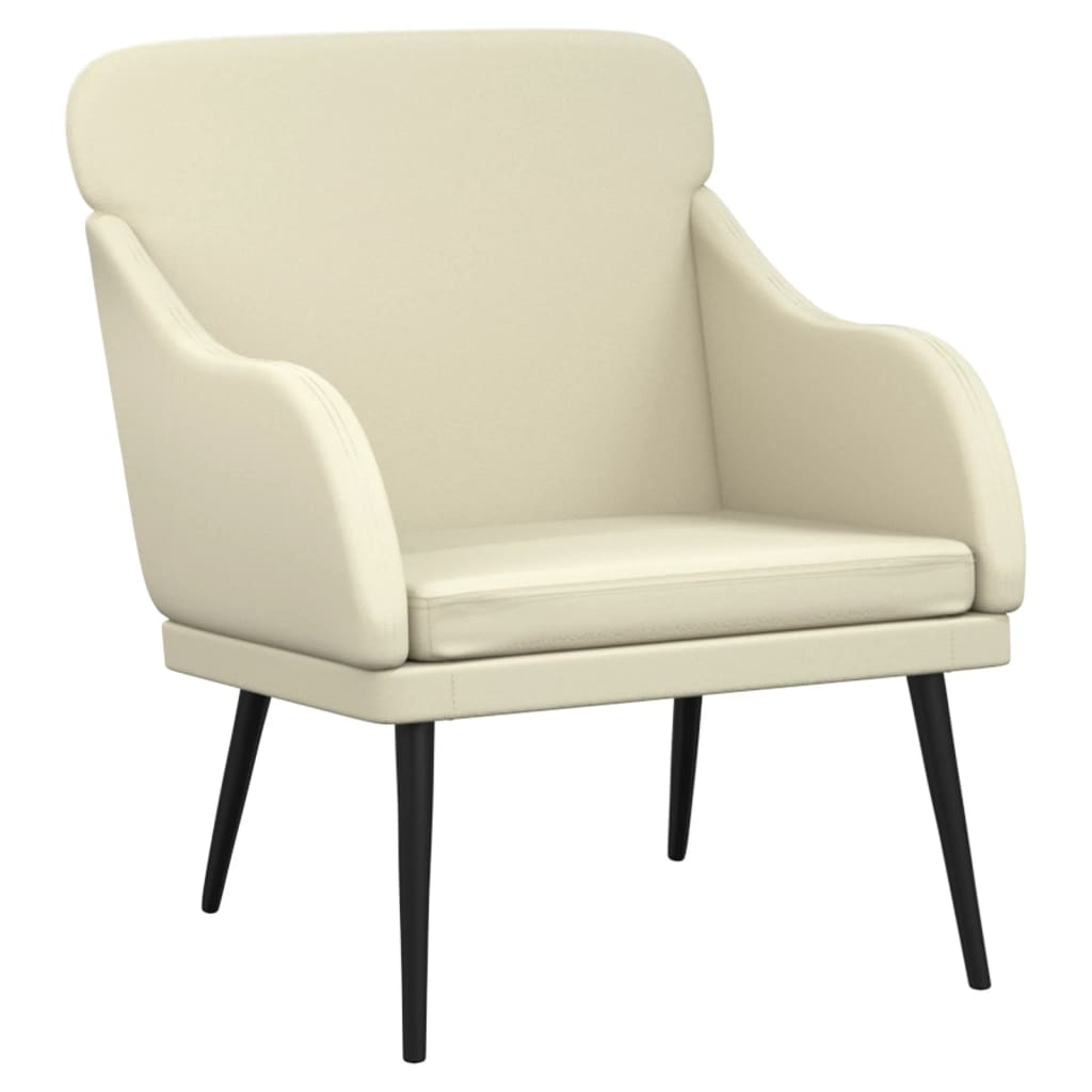 vidaXL Armchair Cream 63x76x80 cm Faux Leather