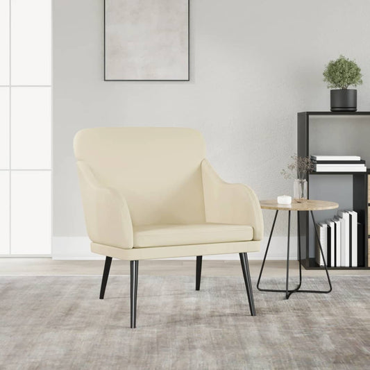 vidaXL Armchair Cream 63x76x80 cm Faux Leather
