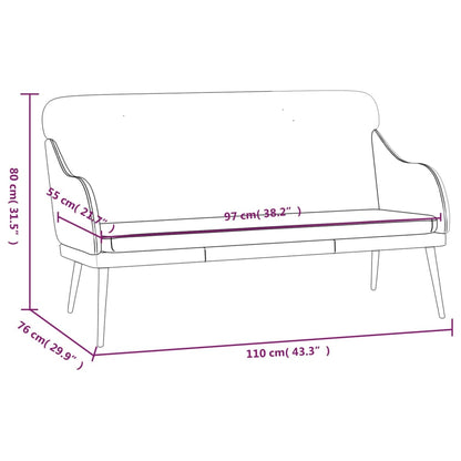 vidaXL Bench Wine Red 110x76x80 cm Faux Leather