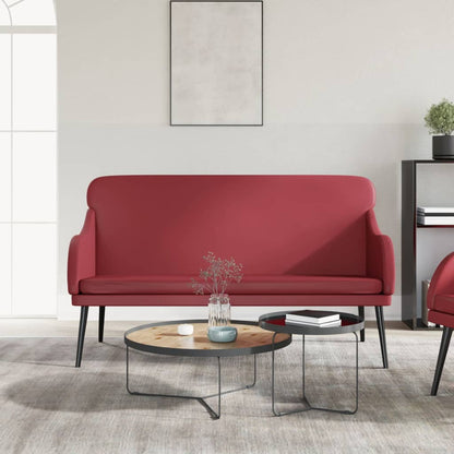 vidaXL Bench Wine Red 110x76x80 cm Faux Leather