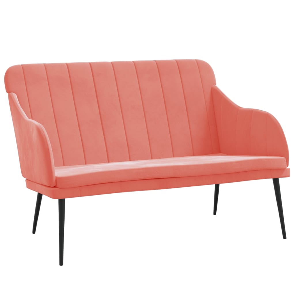 vidaXL Bench Pink 110x76x80 cm Velvet