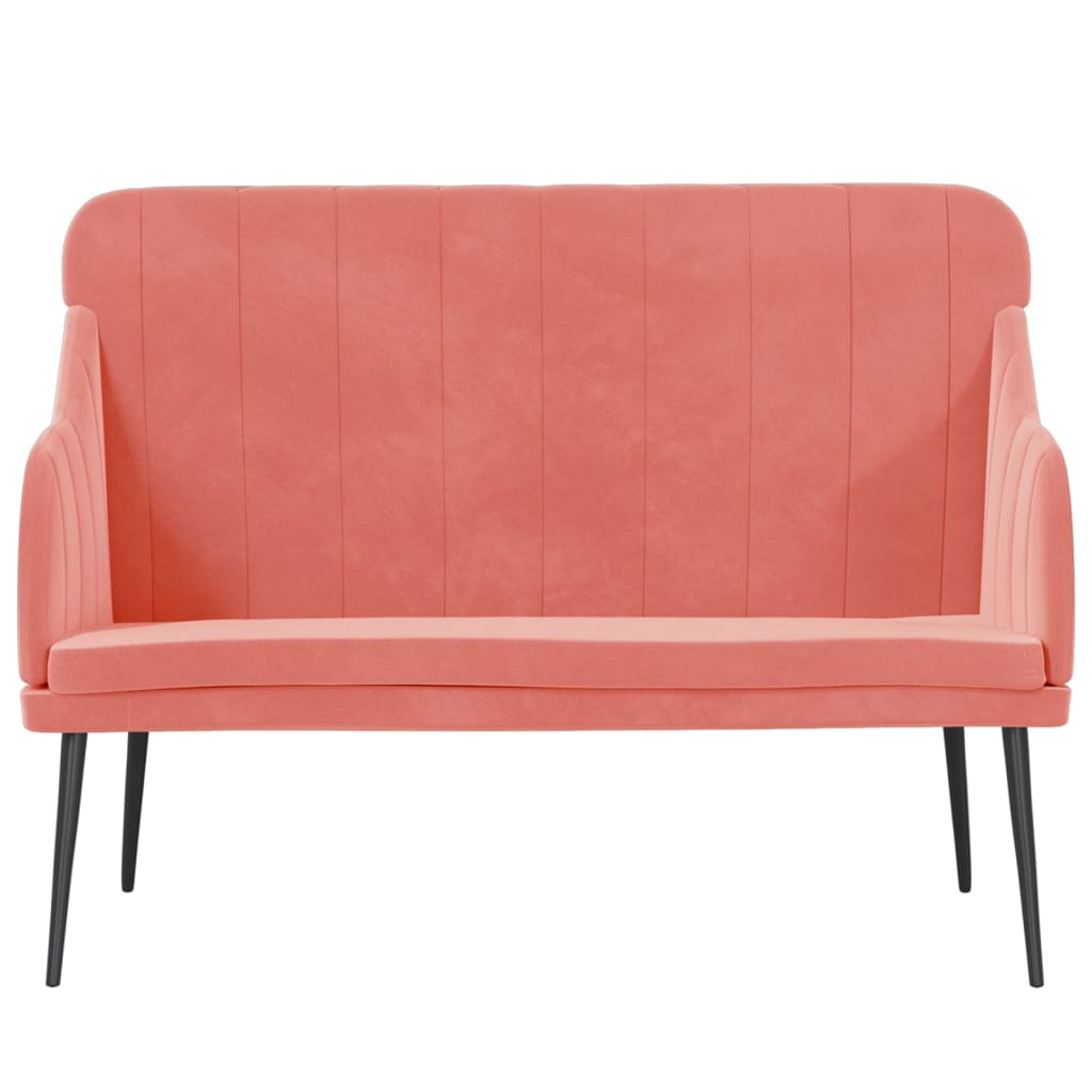 vidaXL Bench Pink 110x76x80 cm Velvet