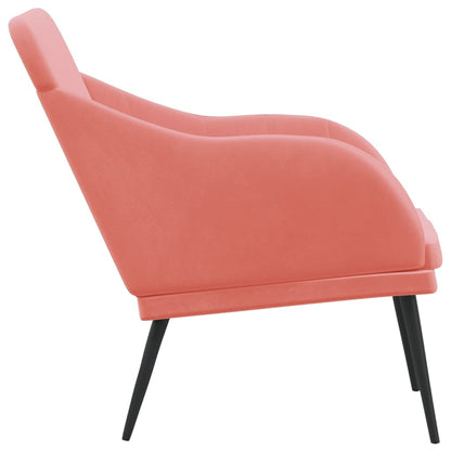 vidaXL Bench Pink 110x76x80 cm Velvet