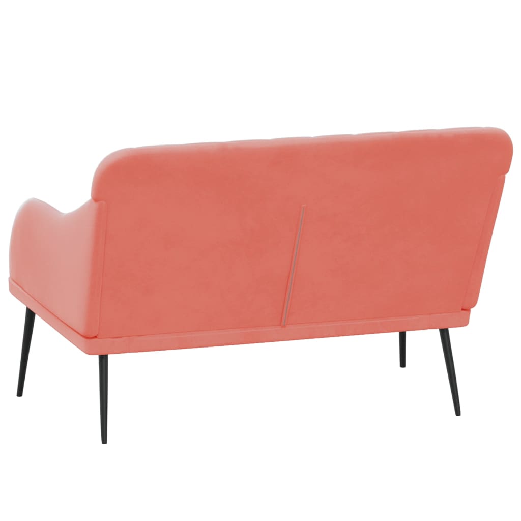 vidaXL Bench Pink 110x76x80 cm Velvet
