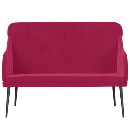 vidaXL Bench Wine Red 110x76x80 cm Velvet