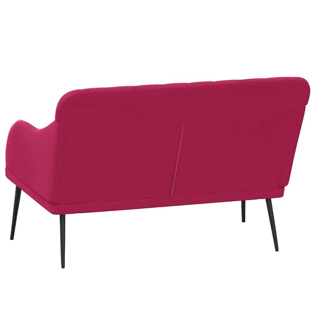 vidaXL Bench Wine Red 110x76x80 cm Velvet