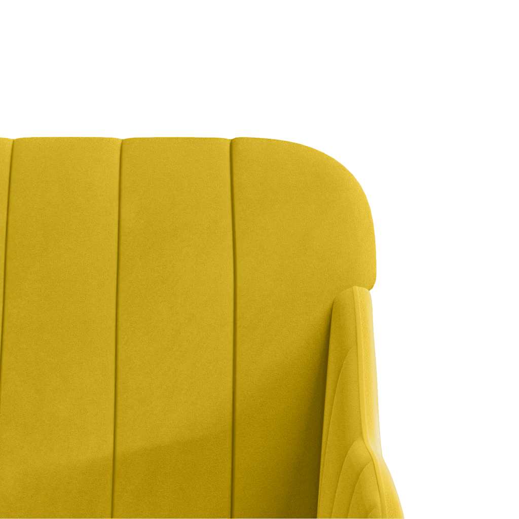 vidaXL Bench Yellow 110x76x80 cm Velvet
