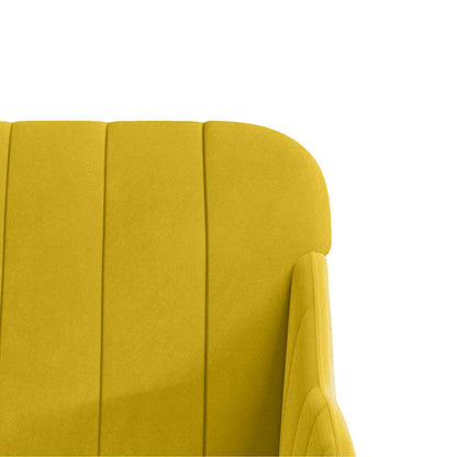 vidaXL Bench Yellow 110x76x80 cm Velvet